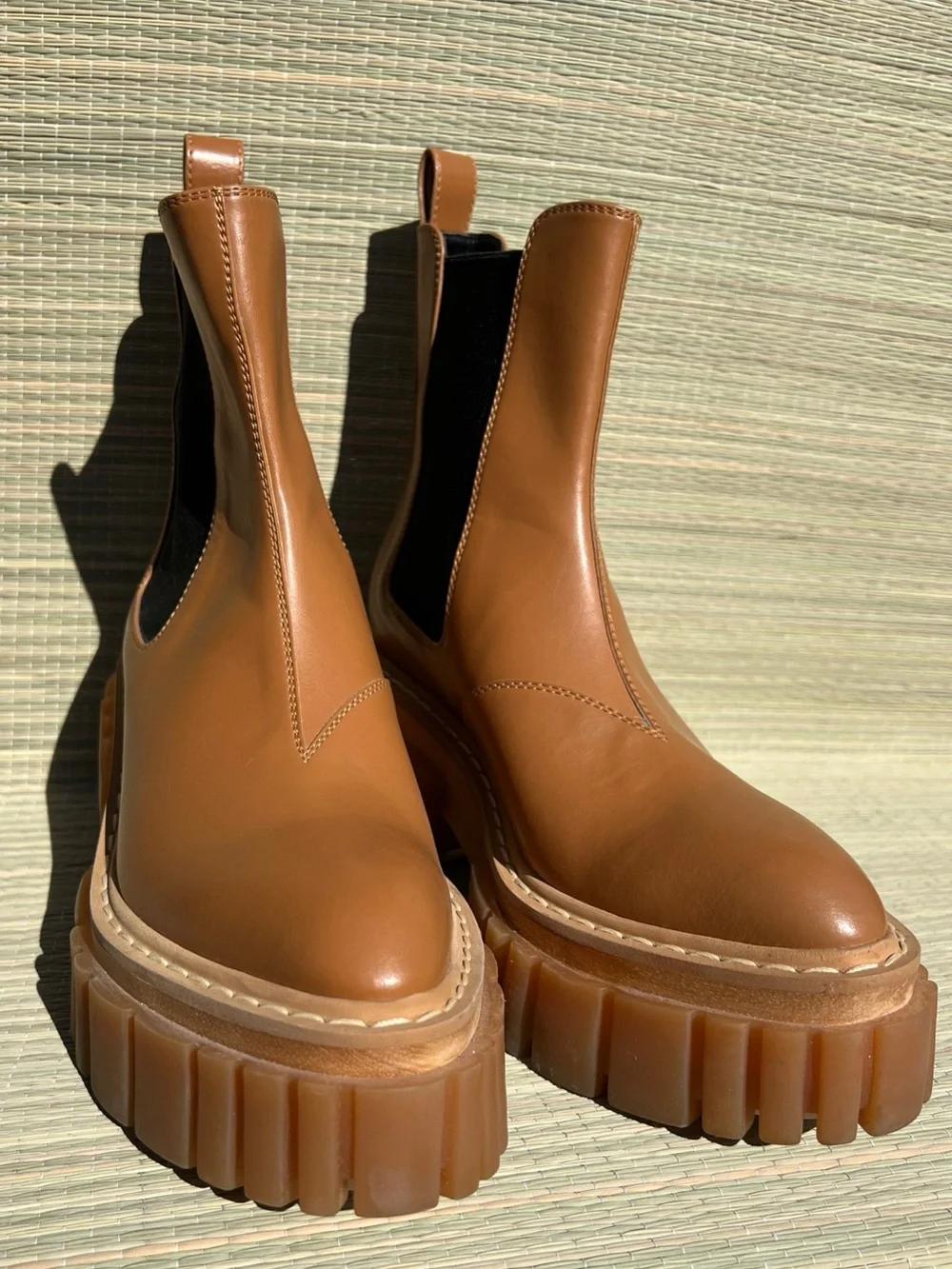 Stella McCartney Emilie Ankle Brown Platform Boots